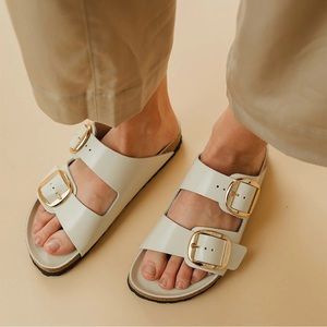 Birkenstock Arizona Big Buckle Sandal - Ecru 7-7.5